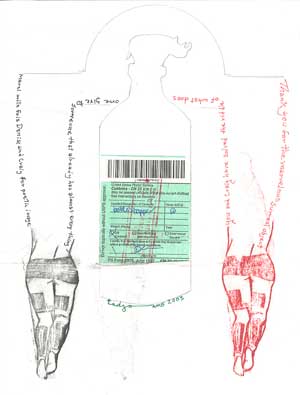 Ted Joans drawing / collage