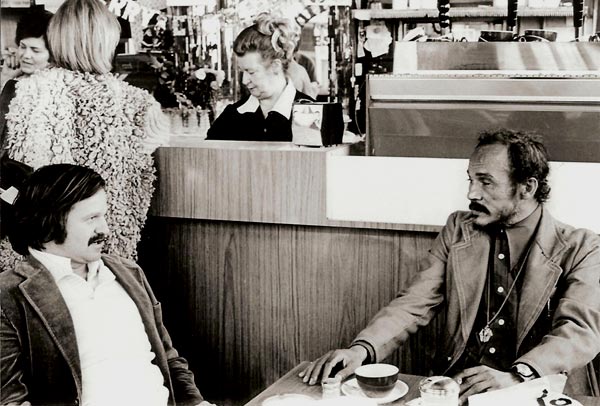 A.D. Winans & Bob Kaufman at Cafe Trieste in 1976. Photo © Richard Morris, 1976