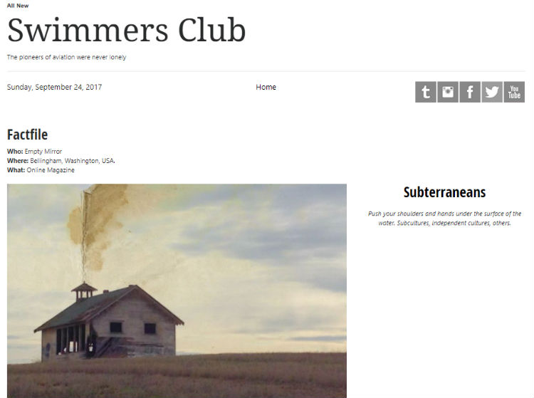 All New Swimmers Club interview with Empty Mirror's editor, Denise Enck