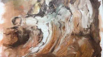 Ice Bone (detail) - Judith Skillman painting